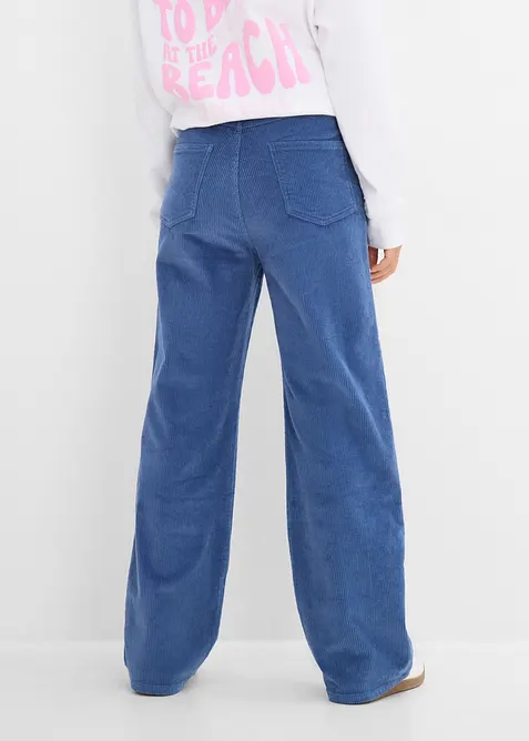 Pantaloni in velluto a coste di misto cotone, vita alta, bonprix