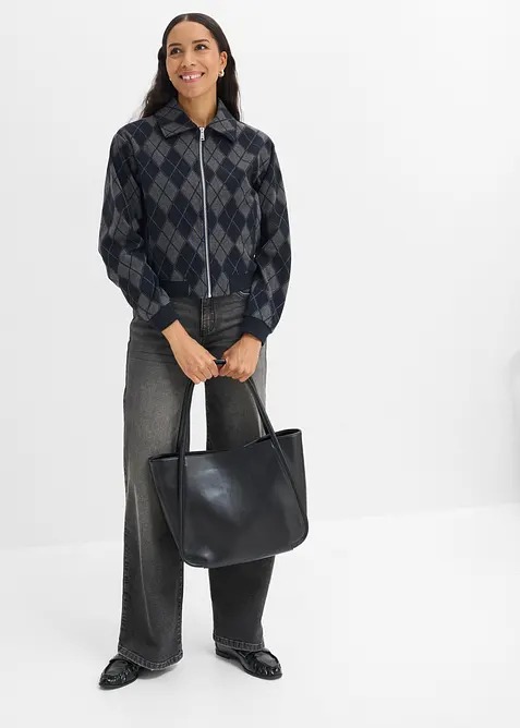 Bomber in simil lana, bonprix