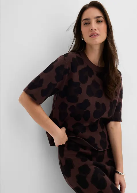 Maglione con motivo a jacquard, bonprix