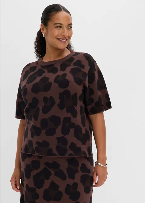 Maglione con motivo a jacquard, bonprix