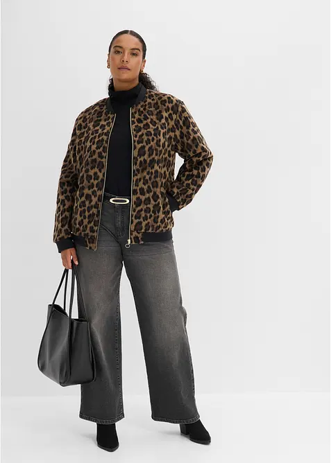 Bomber in simil lana, bonprix