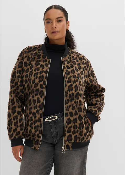 Bomber in simil lana, bonprix