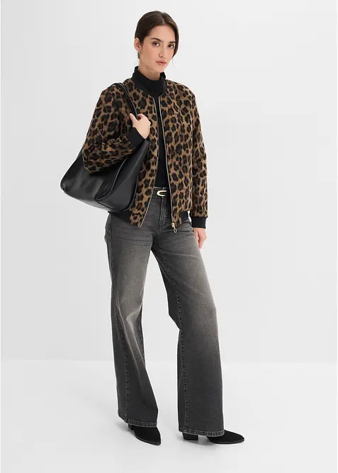 Bomber in simil lana, bonprix