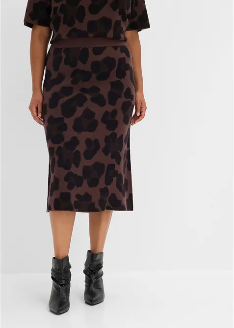 Gonna di maglia con motivo jacquard, bonprix