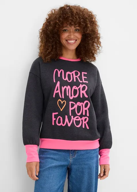 Felpa in misto cotone, bonprix
