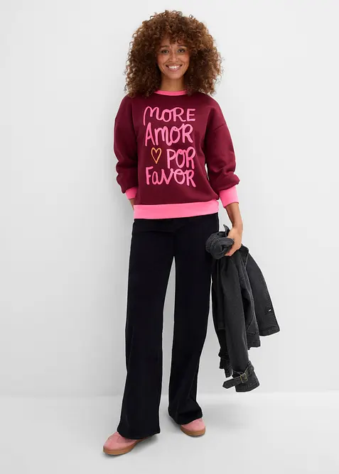 Felpa in misto cotone, bonprix