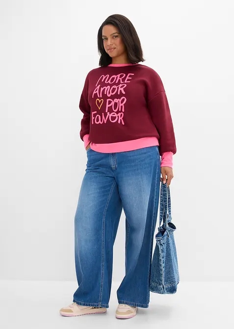 Felpa in misto cotone, bonprix