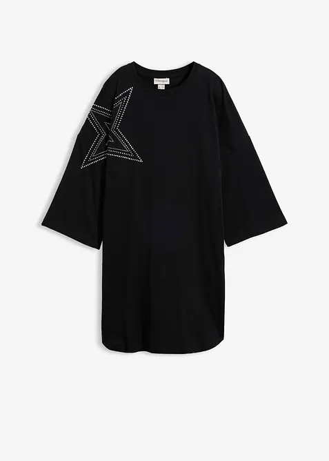 Maglia lunga oversize in puro cotone biologico, bonprix