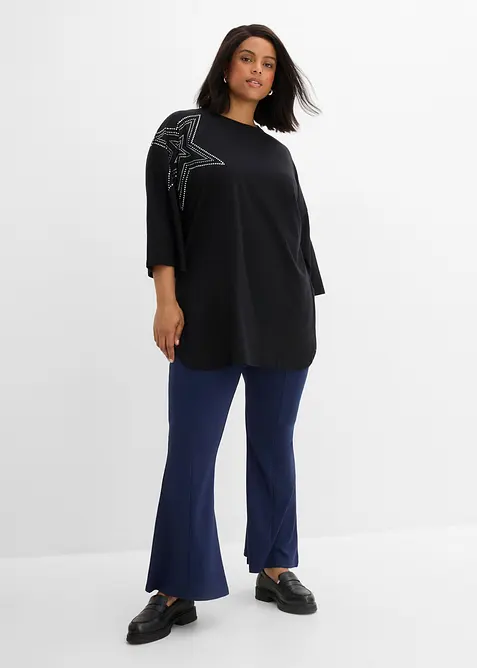 Maglia lunga oversize in puro cotone biologico, bonprix