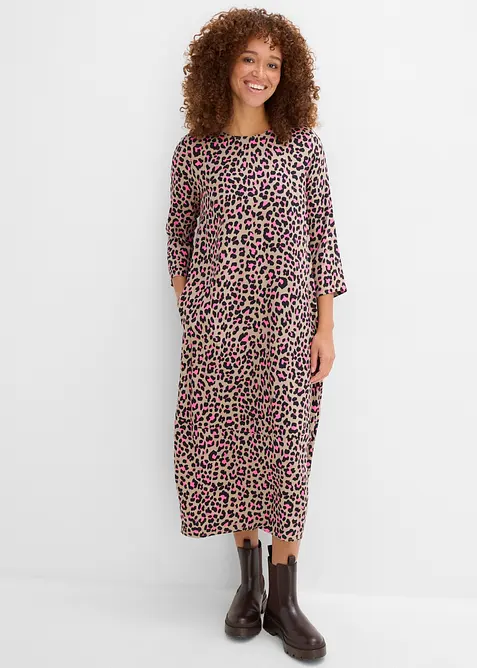 Abito midi in viscosa fluida, bonprix