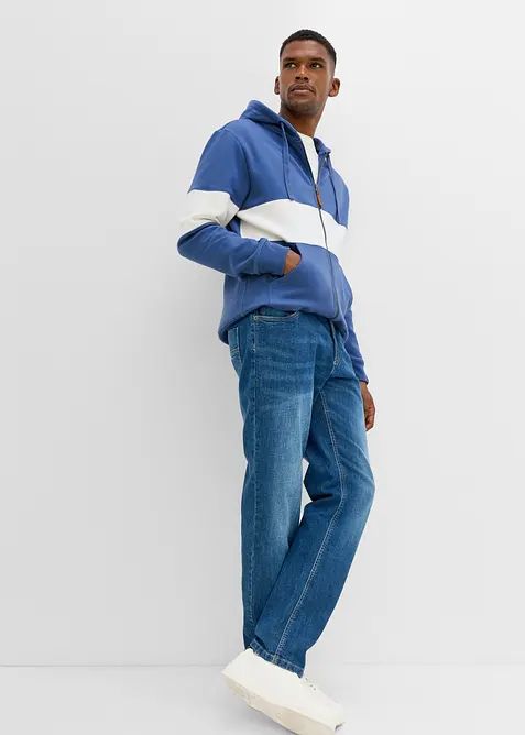 Felpa regular fit con zip e cappuccio, bonprix