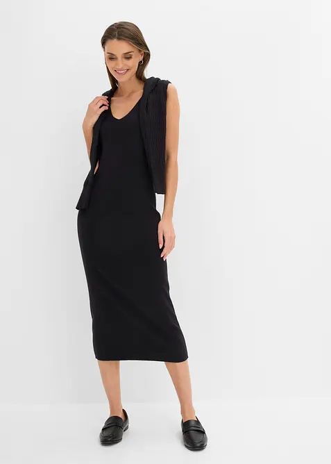 Abito in maglia e maglione abbinato (set 2 pezzi), bonprix