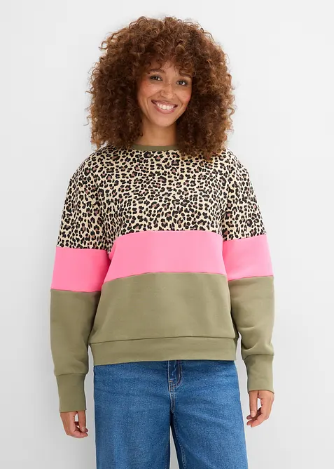 Felpa in misto cotone, bonprix