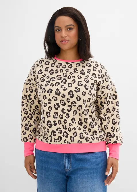 Felpa in misto cotone, bonprix