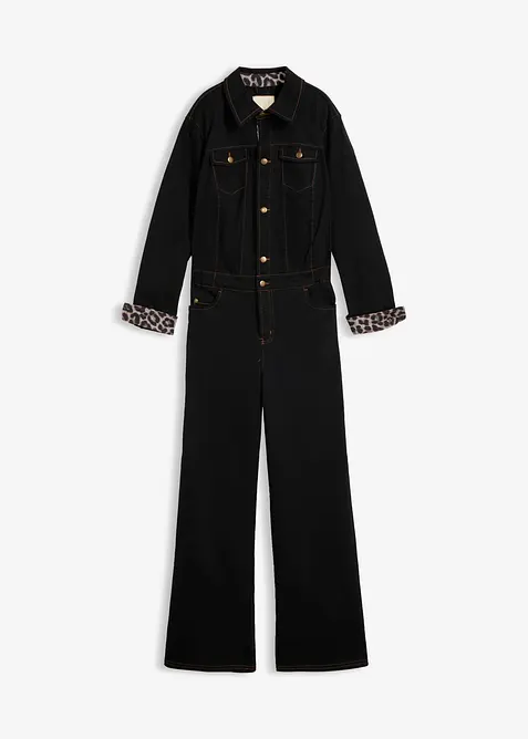 Tuta in twill di misto cotone con elastico in vita, bonprix