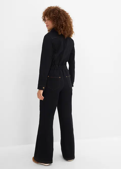 Tuta in twill di misto cotone con elastico in vita, bonprix