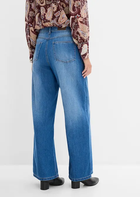 Jeans wide leg, vita alta, bonprix
