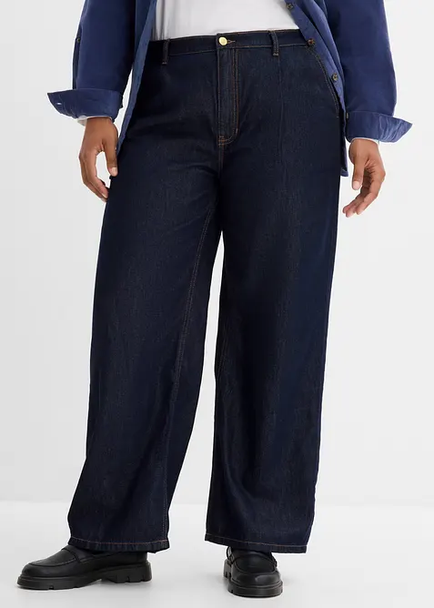 Jeans wide leg, vita alta, bonprix