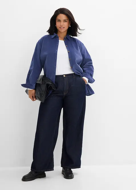 Jeans wide leg, vita alta, bonprix