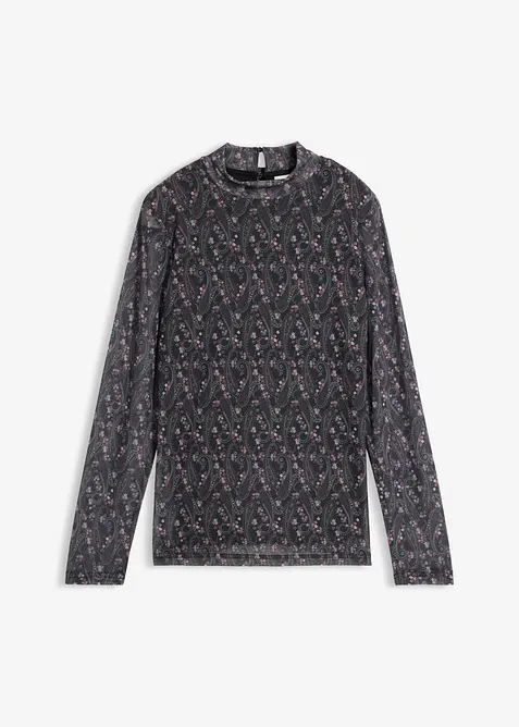 Maglia a maniche lunghe in fine mesh, bonprix