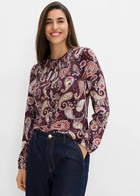 Maglia a maniche lunghe in viscosa morbida, bonprix
