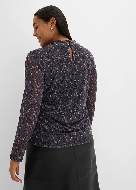 Maglia a maniche lunghe in fine mesh, bonprix