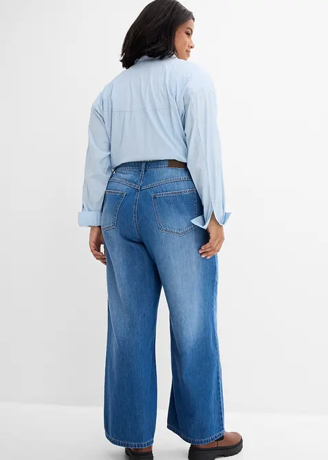 Jeans wide leg, vita alta, bonprix