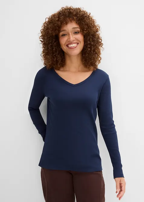 Maglia a costine in puro cotone biologico (pacco da 5), bonprix