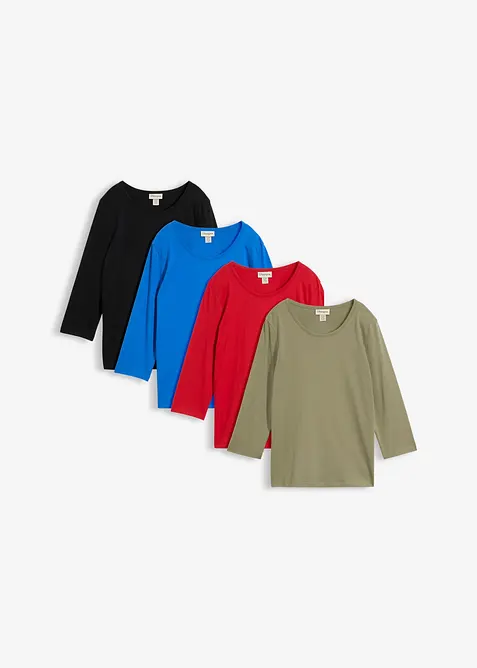 Maglia con maniche a 3/4 (pacco da 4), bonprix