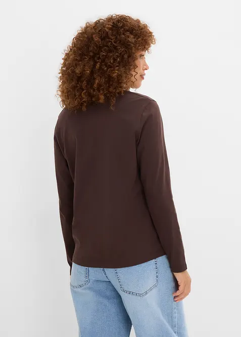 Maglia a maniche lunghe in puro cotone biologico (pacco da 3), bonprix