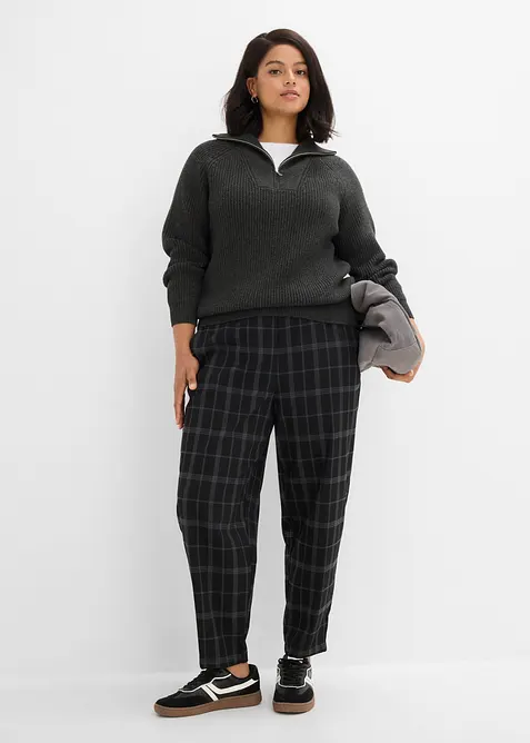 Pantaloni barrel in misto viscosa morbido, bonprix