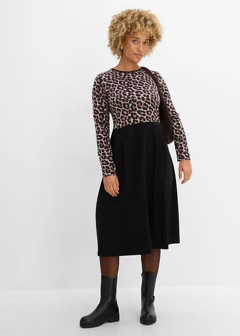 Abito midi in jersey di cotone, bonprix
