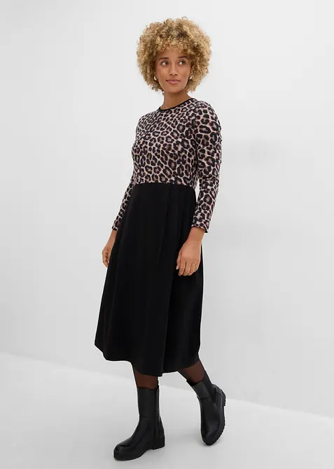 Abito midi in jersey di cotone, bonprix