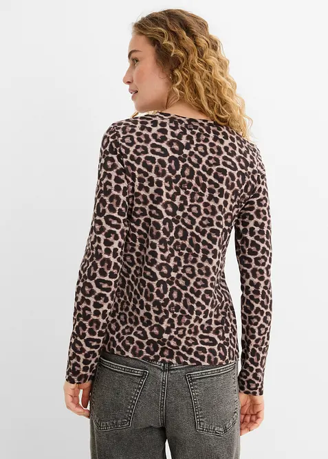Maglia a maniche lunghe in misto cotone biologico elasticizzato (pacco da 3), bonprix