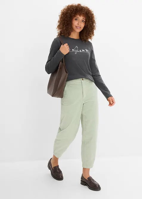 Maglia a maniche lunghe in misto cotone pesante, bonprix