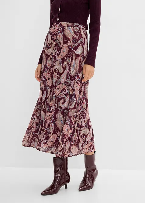 Gonna in chiffon con fantasia paisley, bonprix