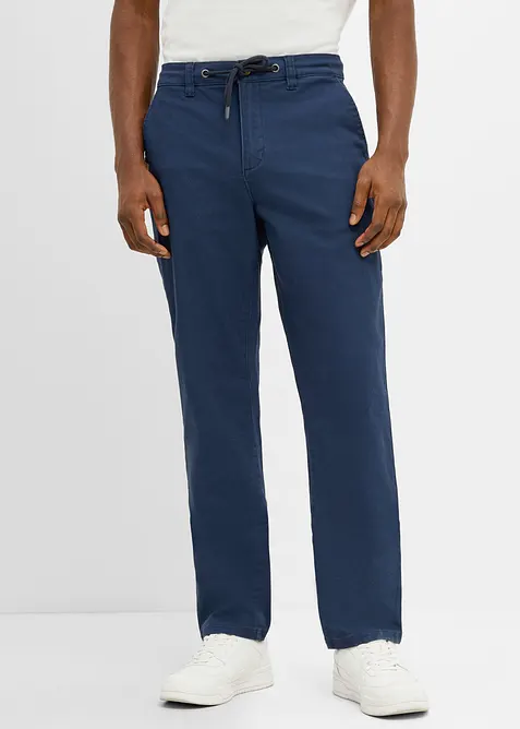 Pantaloni chino elasticizzati con gambe larghe classic fit, straight, bonprix