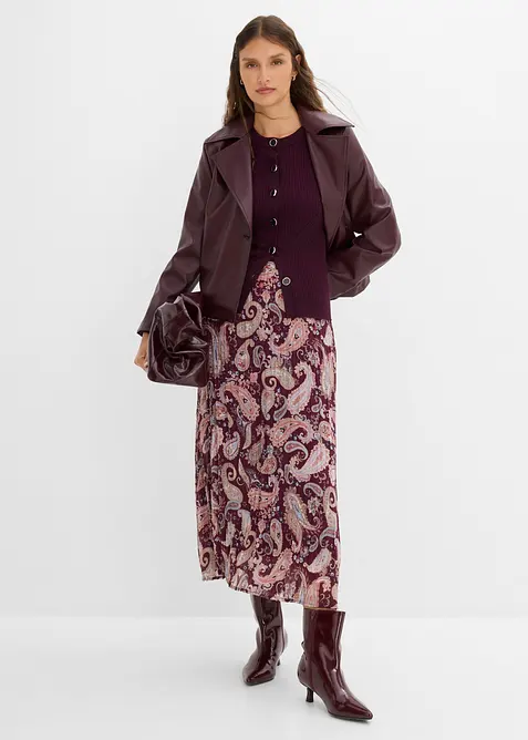 Gonna in chiffon con fantasia paisley, bonprix