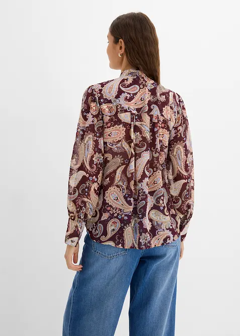 Camicetta di chiffon con colletto dritto, bonprix