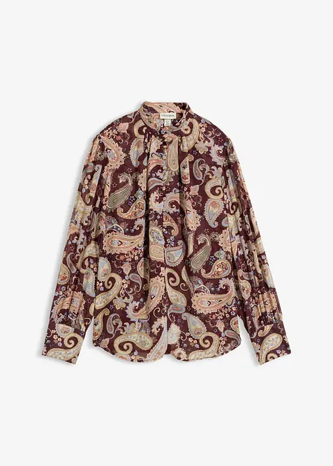 Camicetta di chiffon con colletto dritto, bonprix
