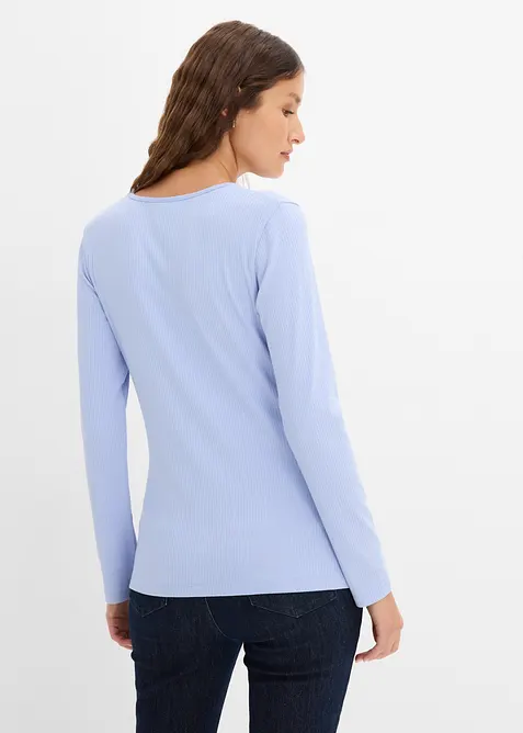 Maglia a maniche lunghe in misto viscosa morbido, bonprix