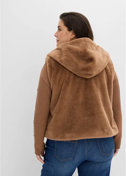 Gilet in pelliccia sintetica con tasche laterali, bonprix