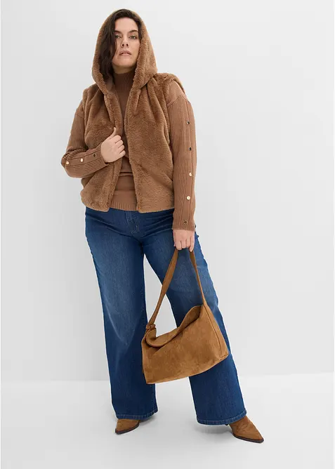 Gilet in pelliccia sintetica con tasche laterali, bonprix