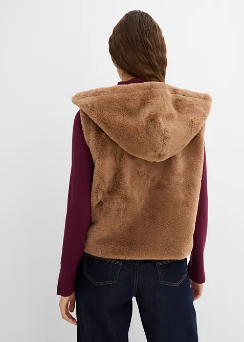 Gilet in pelliccia sintetica con tasche laterali, bonprix