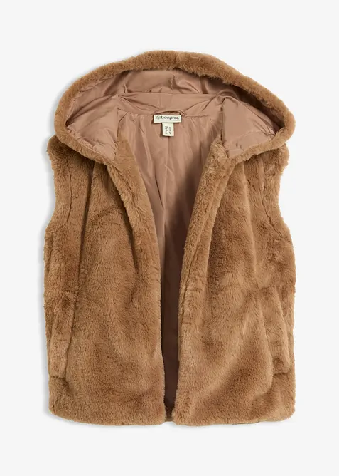 Gilet in pelliccia sintetica con tasche laterali, bonprix