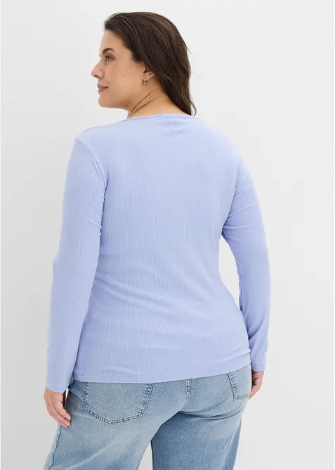 Maglia a maniche lunghe in misto viscosa morbido, bonprix