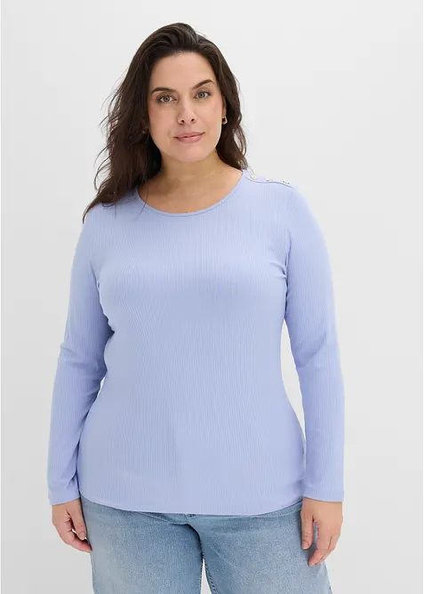 Maglia a maniche lunghe in misto viscosa morbido, bonprix