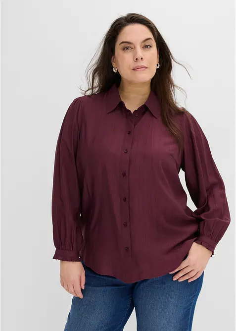 Blusa in misto viscosa strutturato, bonprix