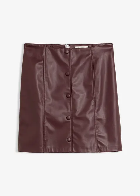 Gonna corta in similpelle, bonprix