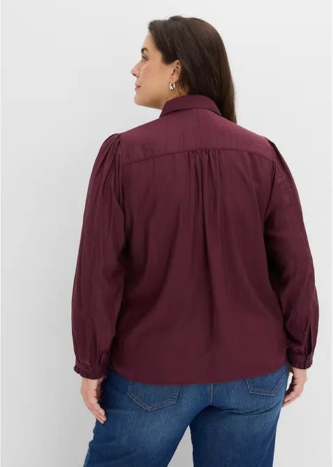 Blusa in misto viscosa strutturato, bonprix